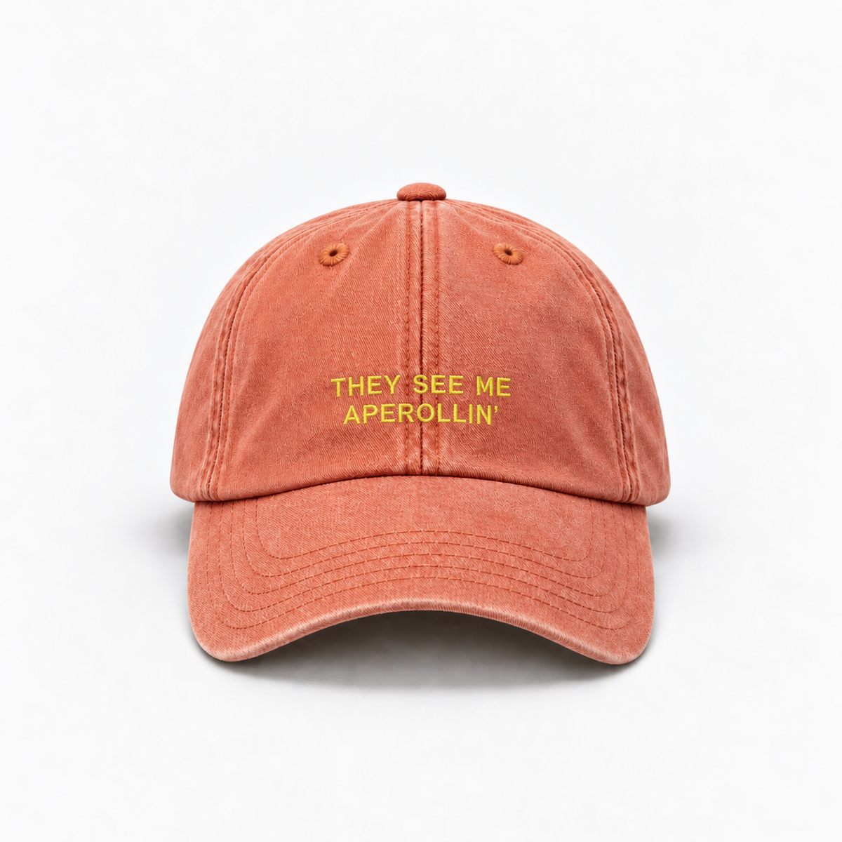 Personalisierte Vintage Orange Cap "They See Me Aperollin'" HELLO TURCO