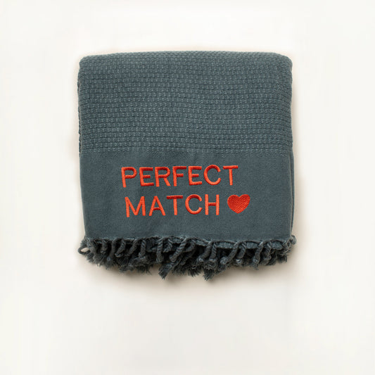 "PERFECT MATCH" Embroidered Hammam Towel