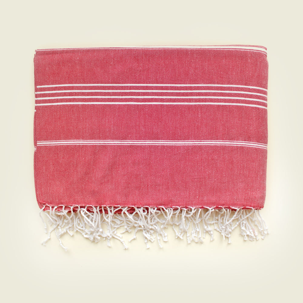 PICKIE RED XXL Lightweight Organic Cotton Blanket – Perfect for Picnic, Beach & Sofa
