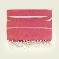 PICKIE RED XXL Lightweight Organic Cotton Blanket – Perfect for Picnic, Beach & Sofa