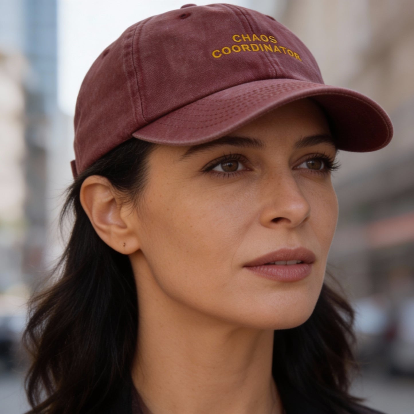 Personalisierte Vintage Red Basecap "Chaos Coordinator" - HELLO TURCO