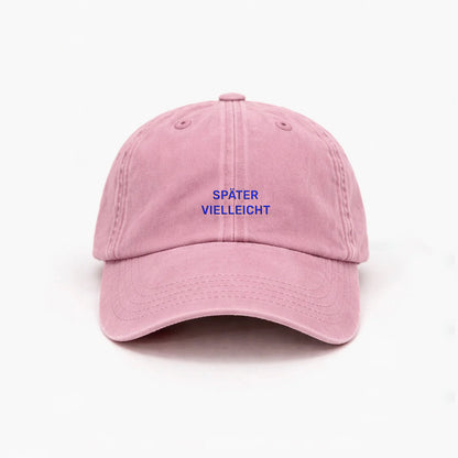 Personalized Vintage Light Pink Cap "Später Vielleicht"