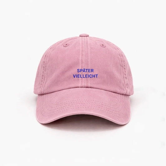 Personalisierte Vintage Light Pink Cap "Später Vielleicht"