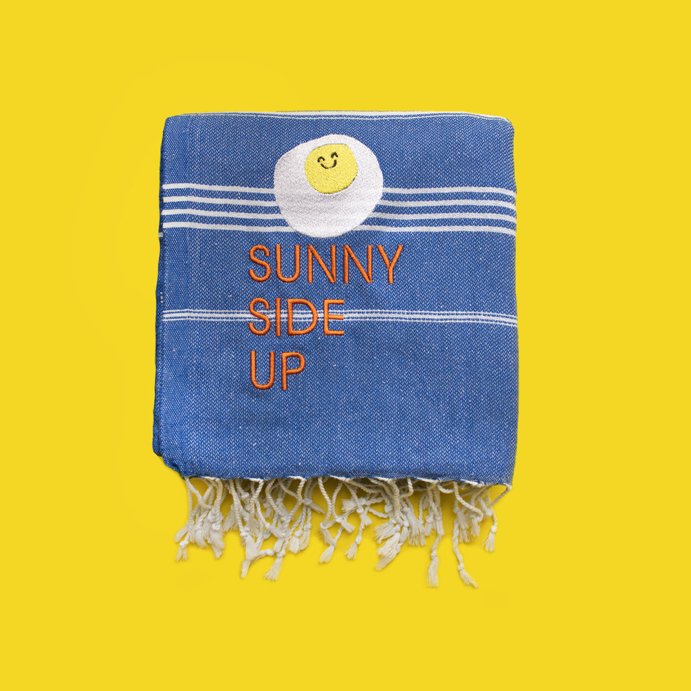 "SUNNY SIDE UP" Besticktes Hamamtuch
