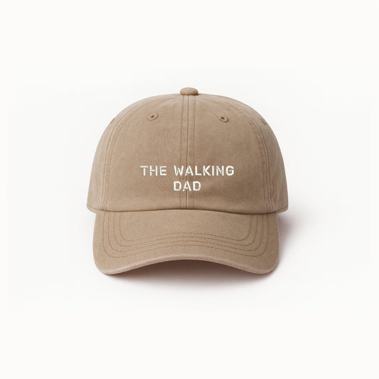 Personalized Beige Baseball Cap “The Walking Dad” Embroidered