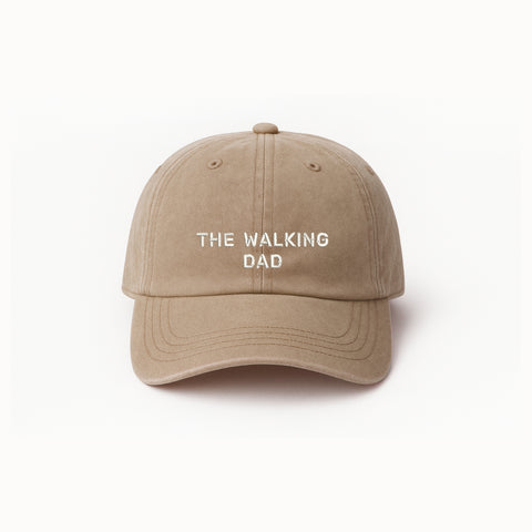 Personalized Beige Baseball Cap “The Walking Dad” Embroidered