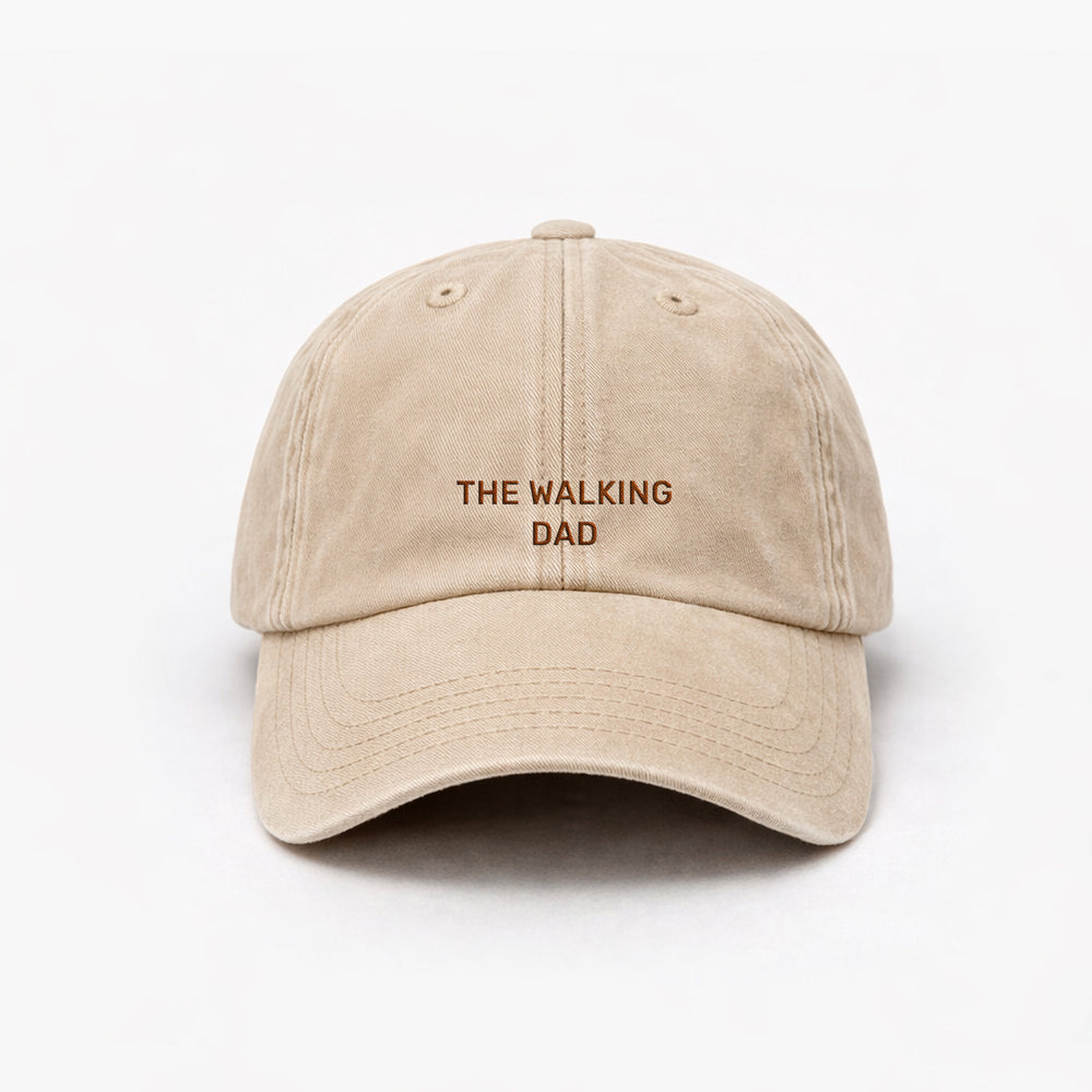 Personalized Vintage Beige Cap "The Walking Dad"