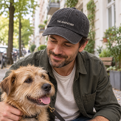 Personalisierte Vintage Black Cap "The Dogfather" HELLO TURCO