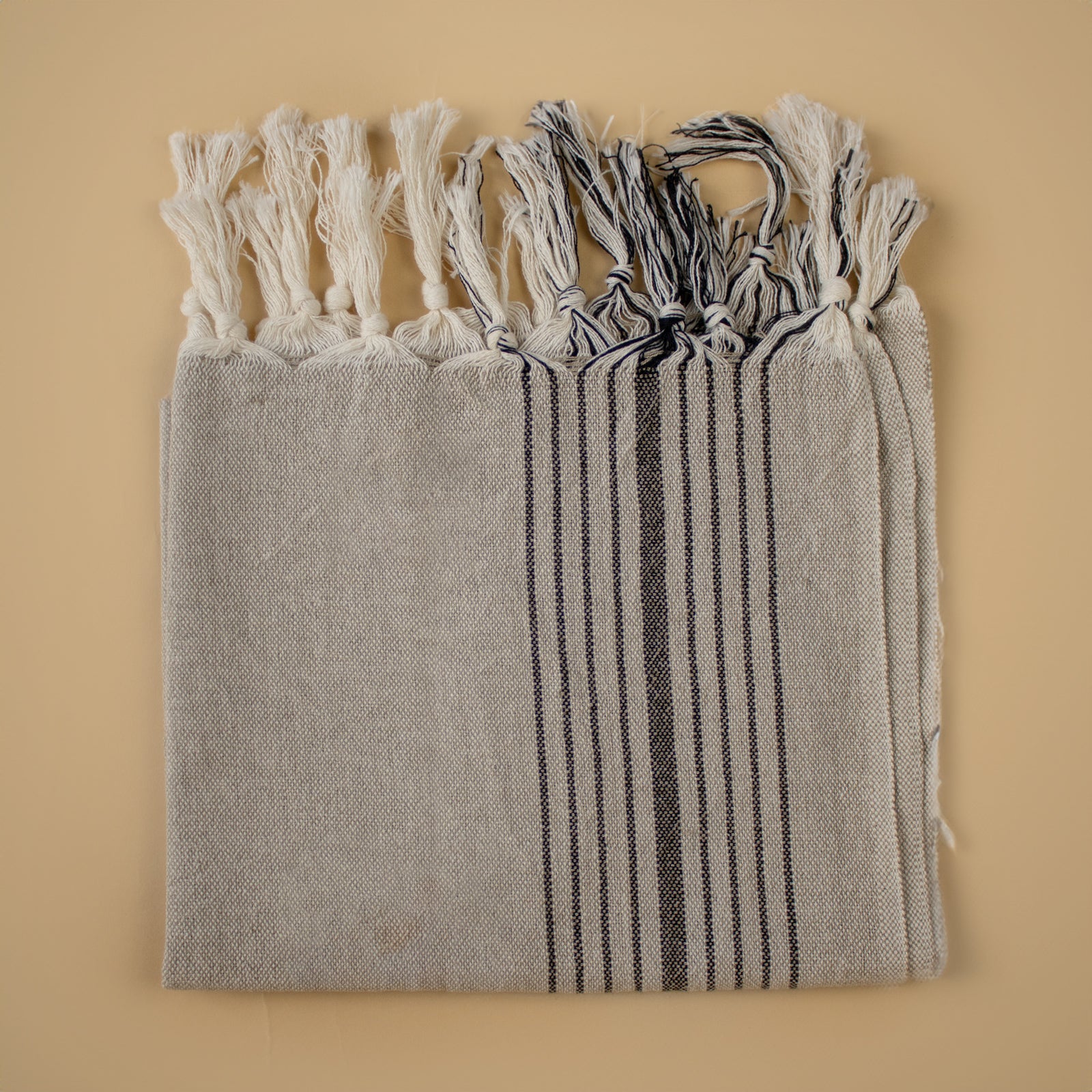 Small Handwoven Hand Towel - Beige