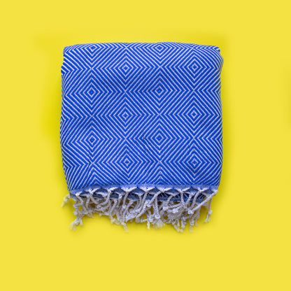 TRUE BLUE Handgewebtes Hamamtuch - HELLO TURCO