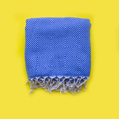 TRUE BLUE Handwoven Hammam Towel