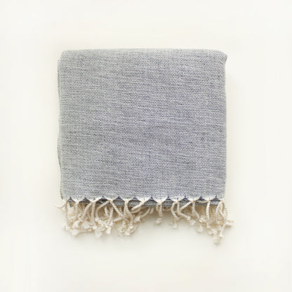 Two Shades Of Gray Turkish Towel