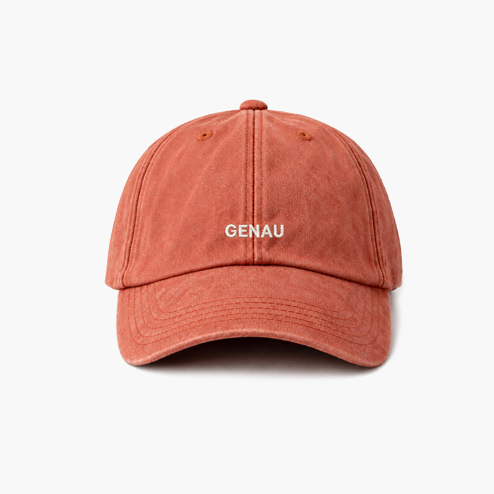 Personalisierte Vintage Orange Cap "Genau"