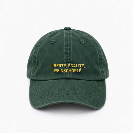Personalisierte Green Cap "Liberté Egalité Weinschorlé'" HELLO TURCO