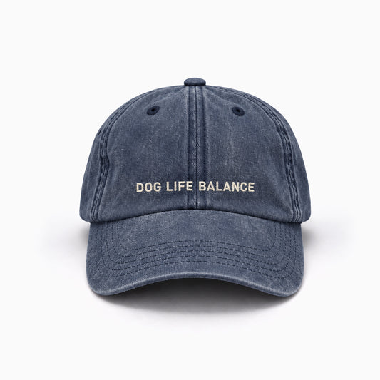 Personalisierte Vintage Navy Cap "Dog Life Balance" HELLO TURCO