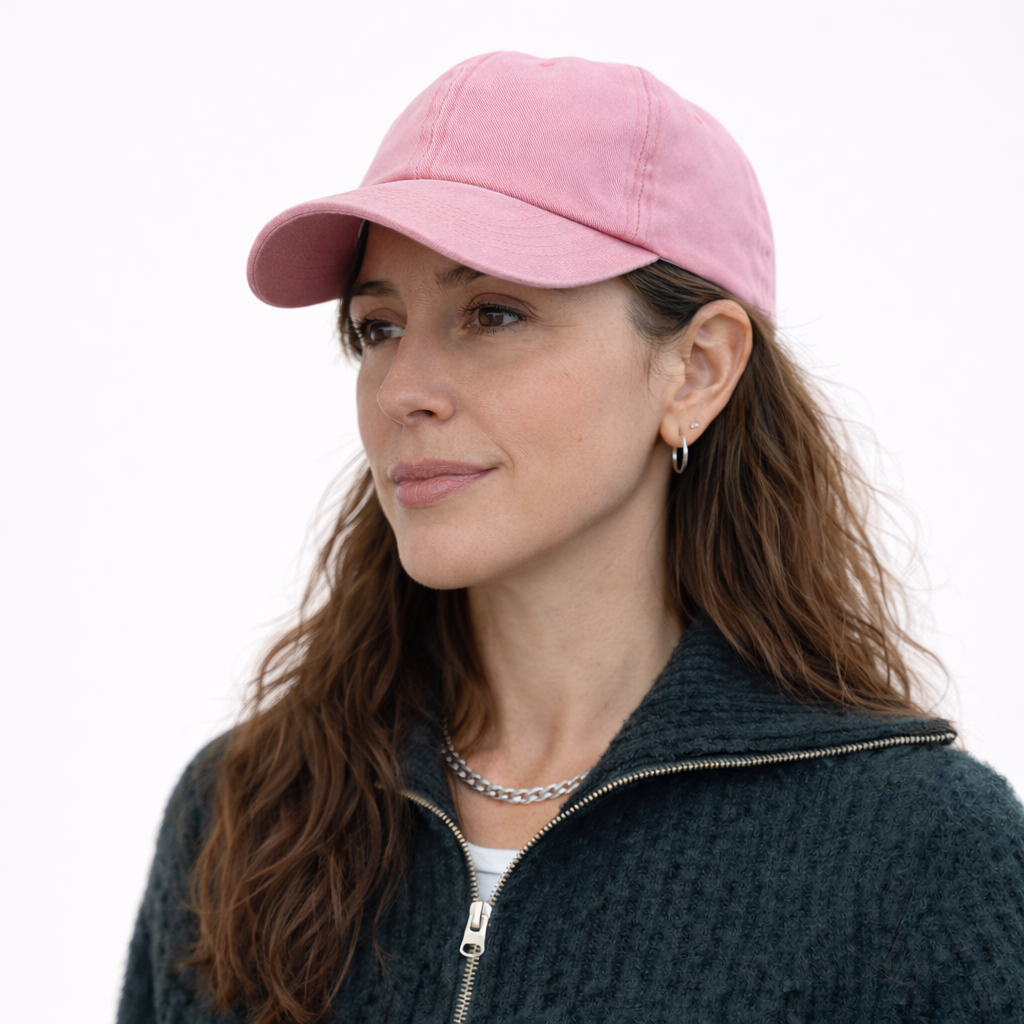 Vintage Light Pink Stonewashed Cap HELLO TURCO