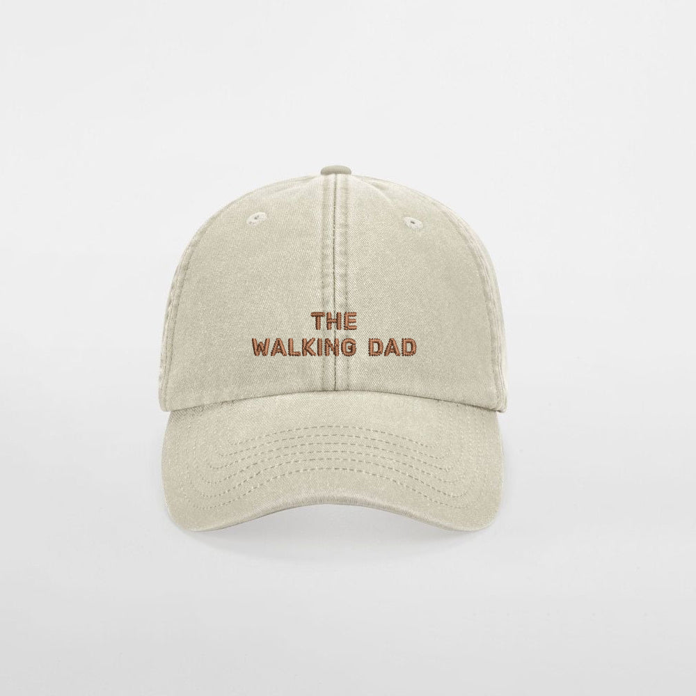 Personalisierte Vintage Sand Basecap "The Walking Dad"