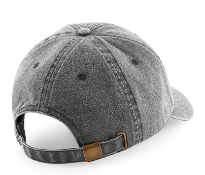 Personalisierte Vintage Anthracite Basecap "The Dogfather"