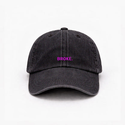 Personalisierte Vintage Black Cap "Broke"