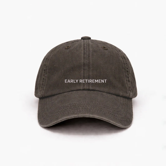 Personalisierte Vintage Brown Cap "Early Retirement"