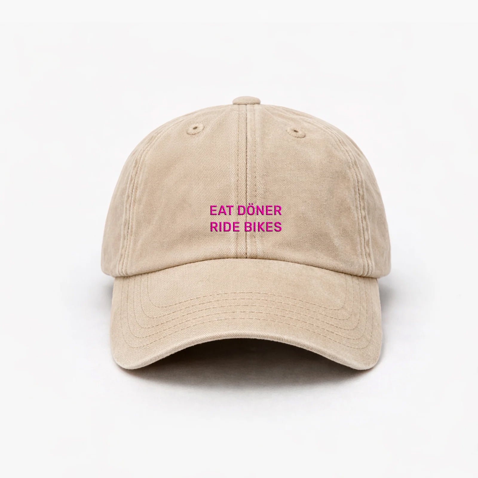 Personalisierte Vintage Beige Cap "Eat Doner Ride Bikes" HELLO TURCO