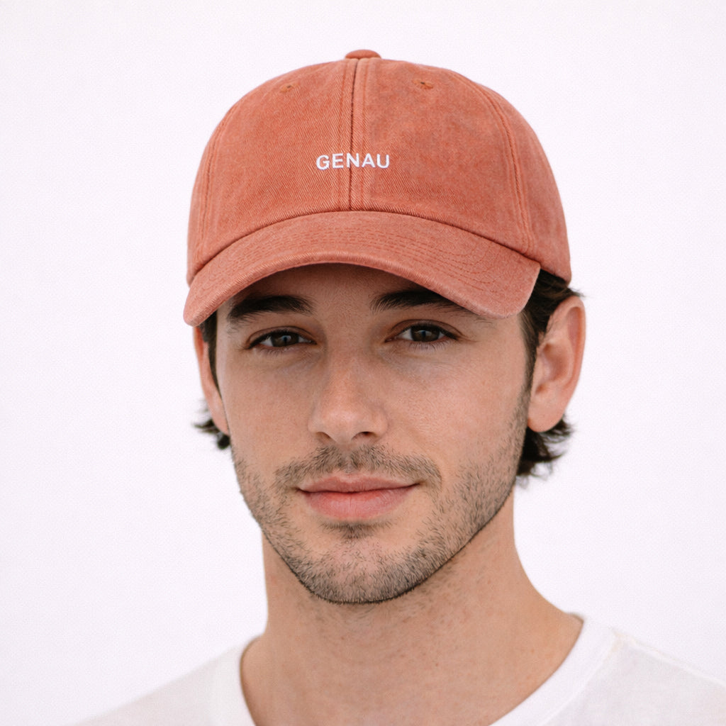 Personalisierte Vintage Orange Cap "Genau" HELLO TURCO