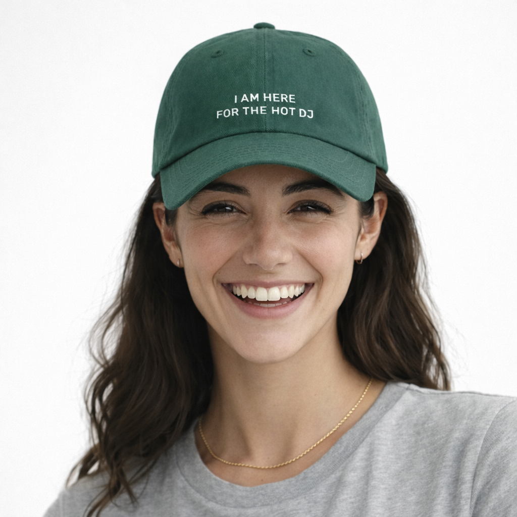 Personalisierte Green Cap "I'm Here For The Hot Dj" HELLO TURCO
