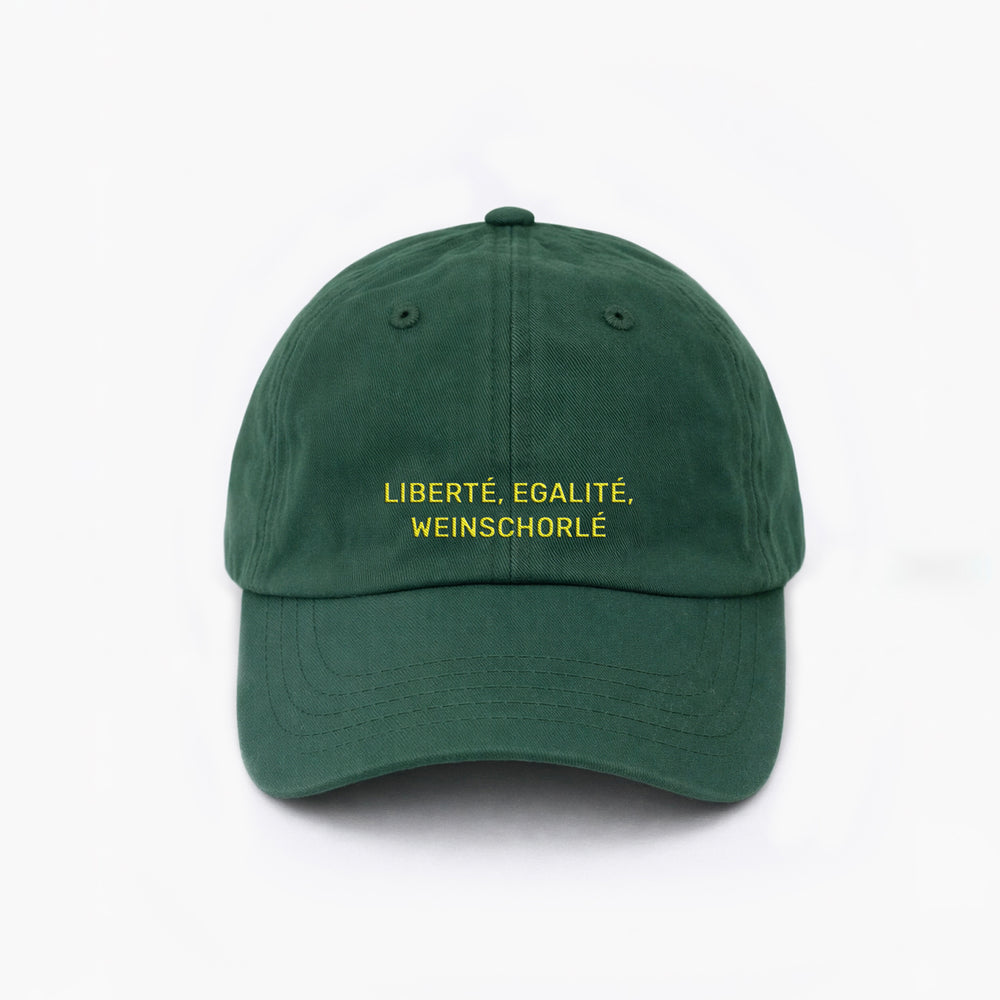 Personalized  Green Cap "Liberté Egalité Weinschorlé"