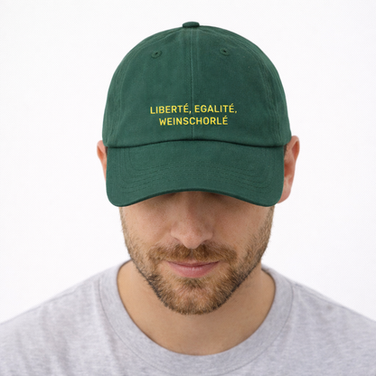 Personalisierte Green Cap "Liberté Egalité Weinschorlé'" HELLO TURCO