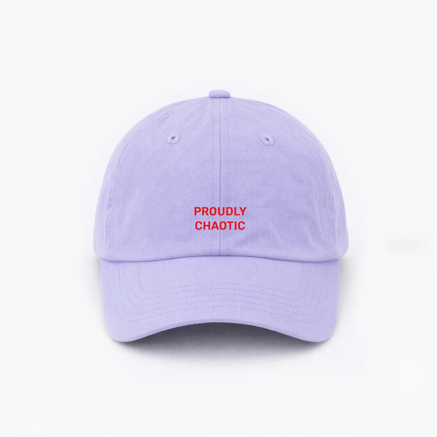 Personalized Lilac Cap "Proudly Chaotic"
