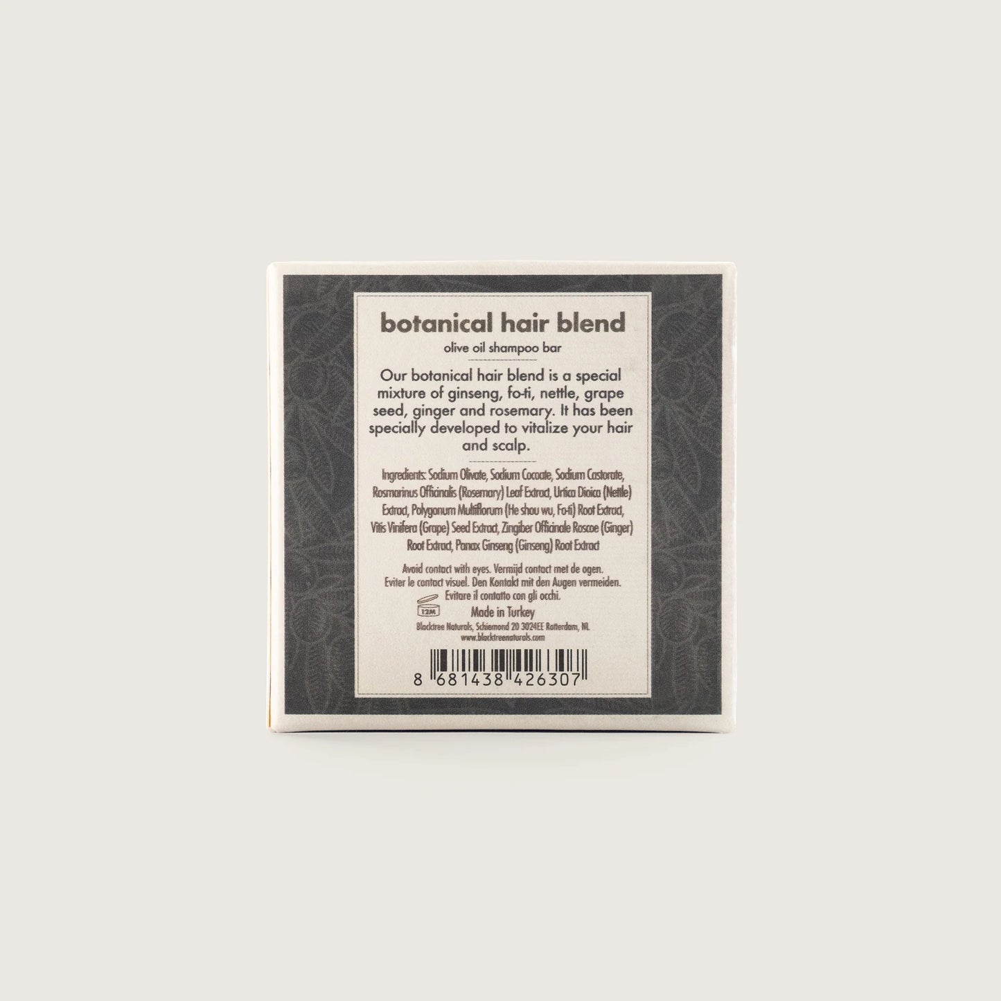Blacktree Natural Shampoo Bar – Botanical Hair Blend – 120 g