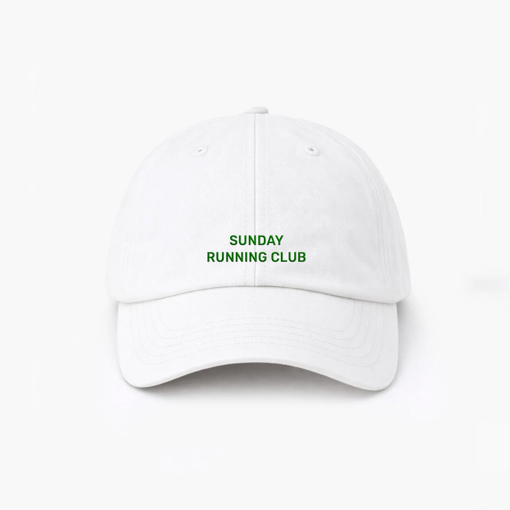 Personalized White Cap "Sunday Running Club"