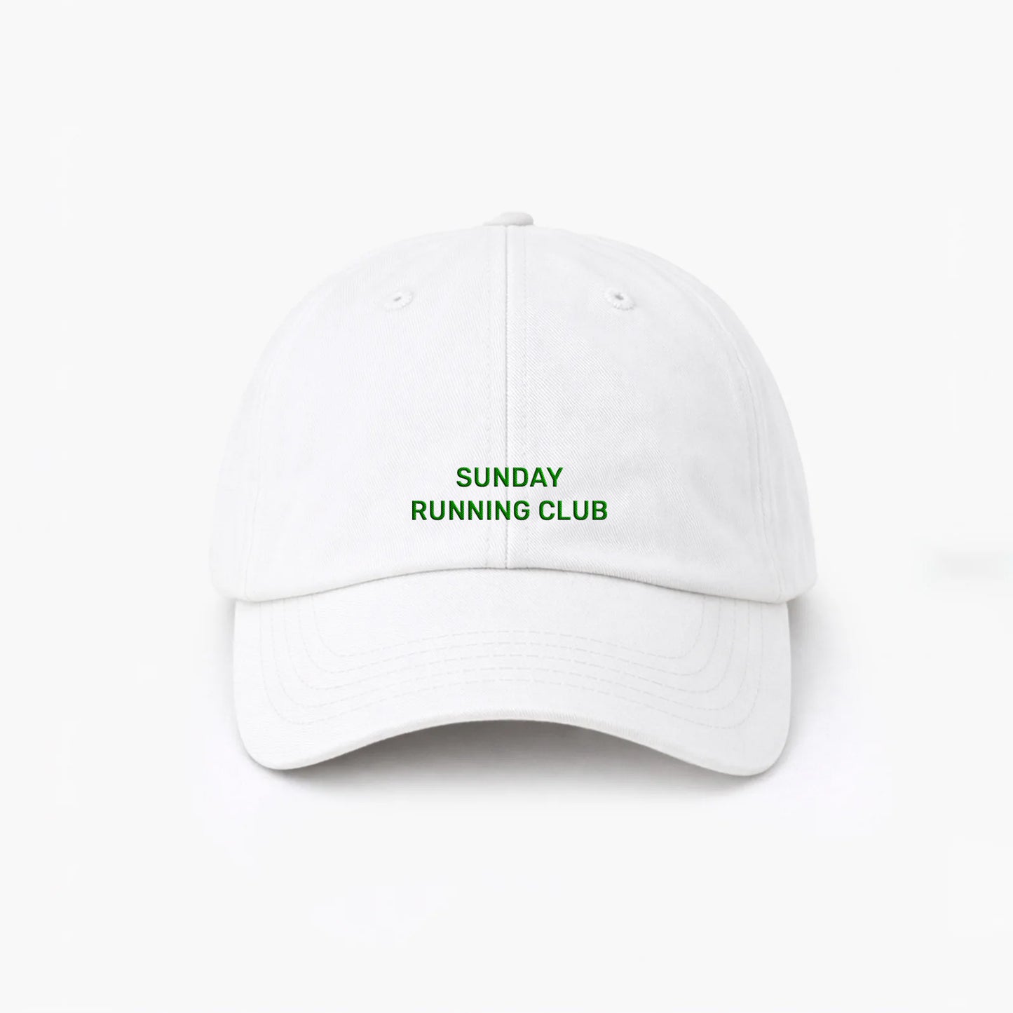 Personalisierte White Cap "Sunday Running Club"