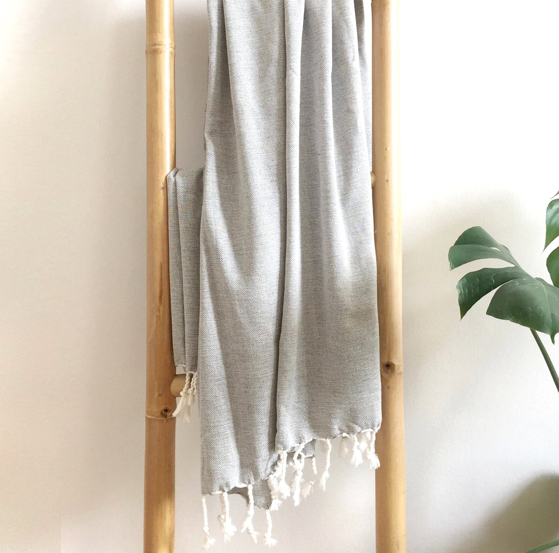 Two Shades Of Gray Turkish Towel